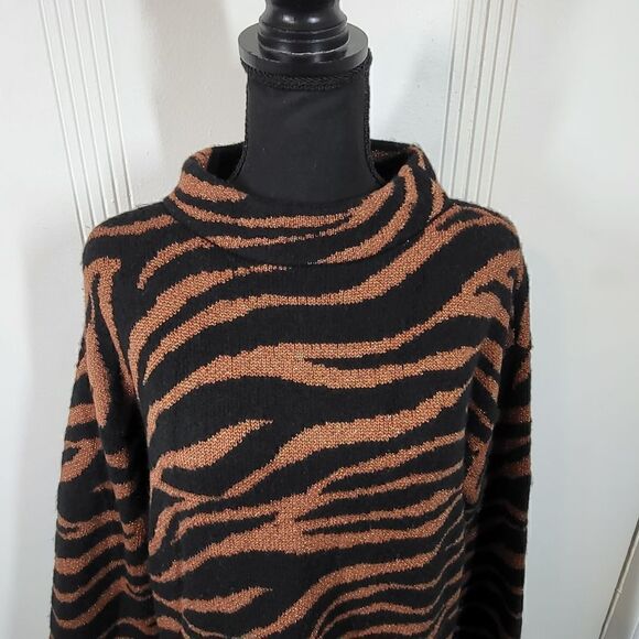 Ann Taylor Black & Brown Wool Blend Dress - Picture 9 of 10